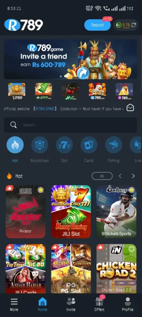 R789 Game Homepage Image by APK Referral